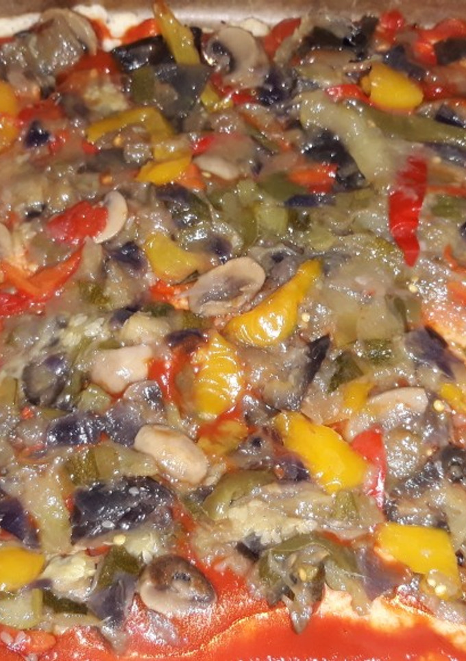 Una foto de Pizza vegetal