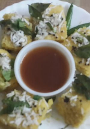 A picture of Instant dhokla.