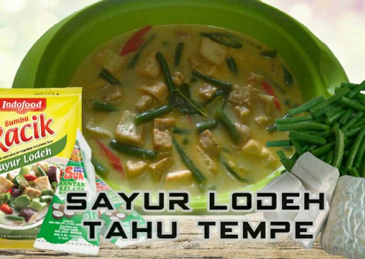 Cara Gampang Membuat Sayur Lodeh Tahu Tempe, Enak