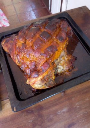 Una foto de Pata de cerdo al achiote