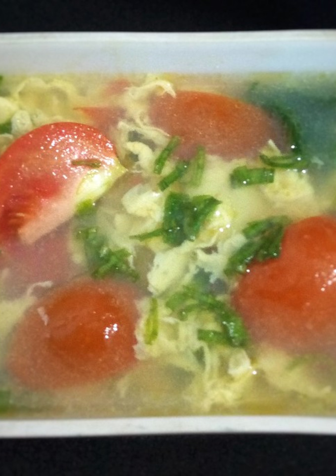 Foto resep Tan Hua Tang (Sup Telur Tomat)