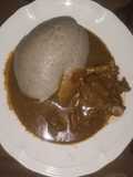 Tuwon dawa with miyan kuka