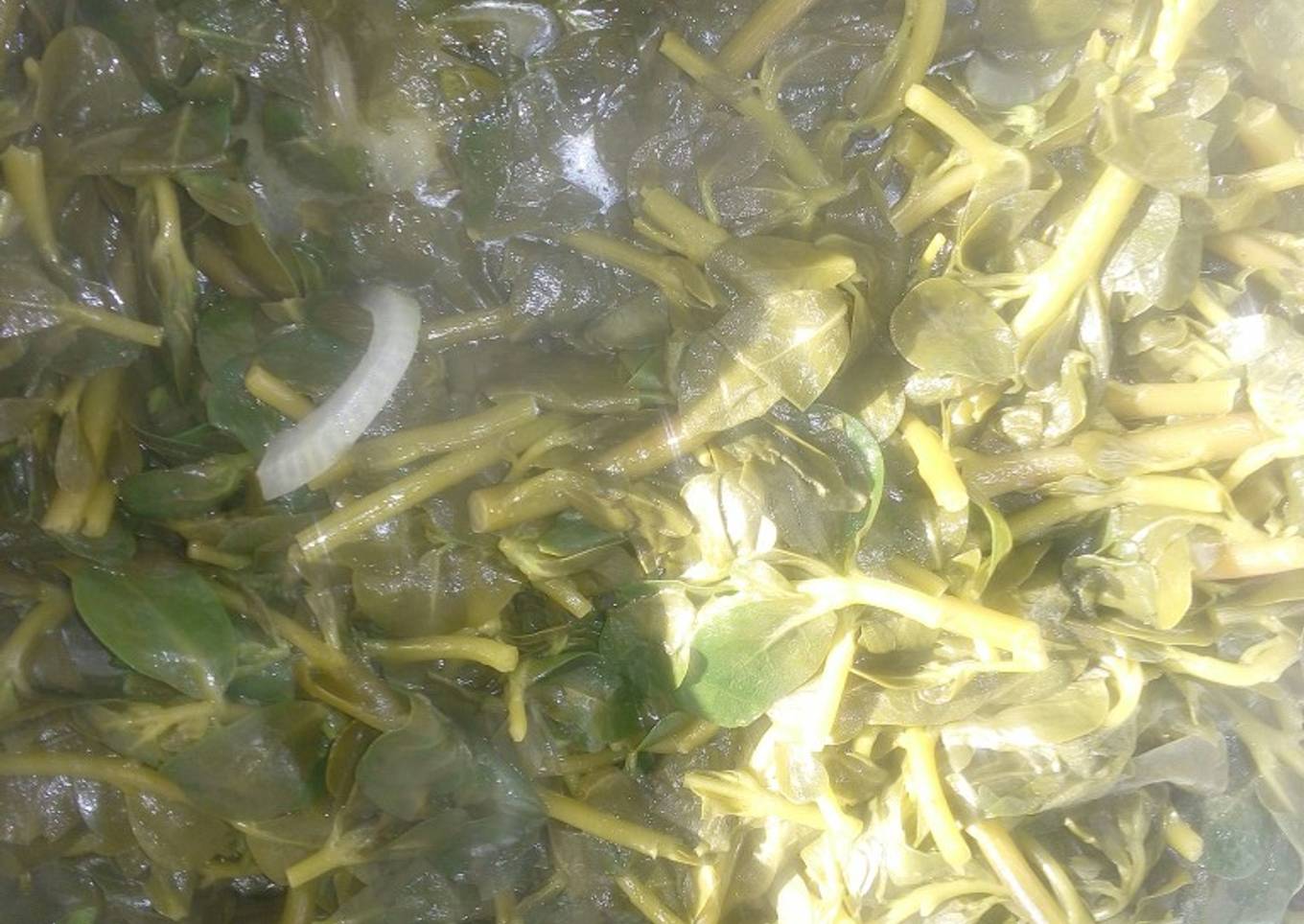 Pollo en cubitos con verdolagas y Salsita verde a la mario, s