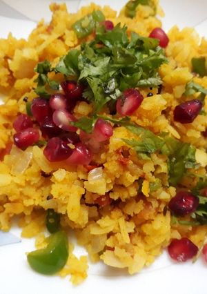 A picture of Kanda poha.
