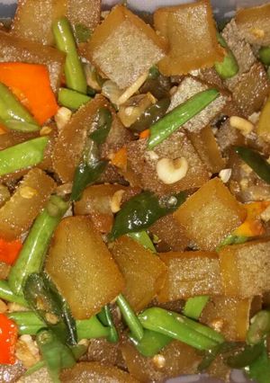 Foto resep Oseng Kikil buncis cabe ijo