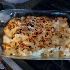 A picture of Vegetarian Chicken and Cauliflower Casserole.