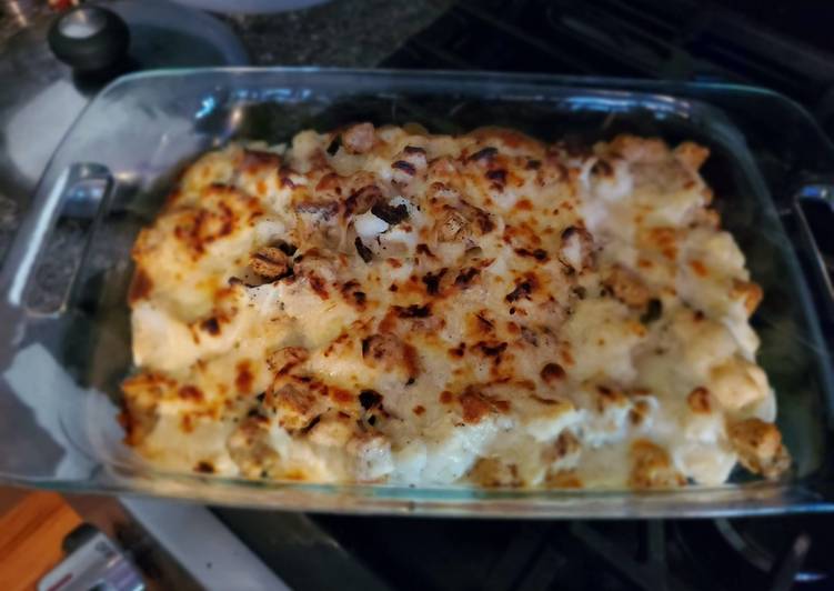 Steps to Prepare Quick Vegetarian Chicken and Cauliflower Casserole