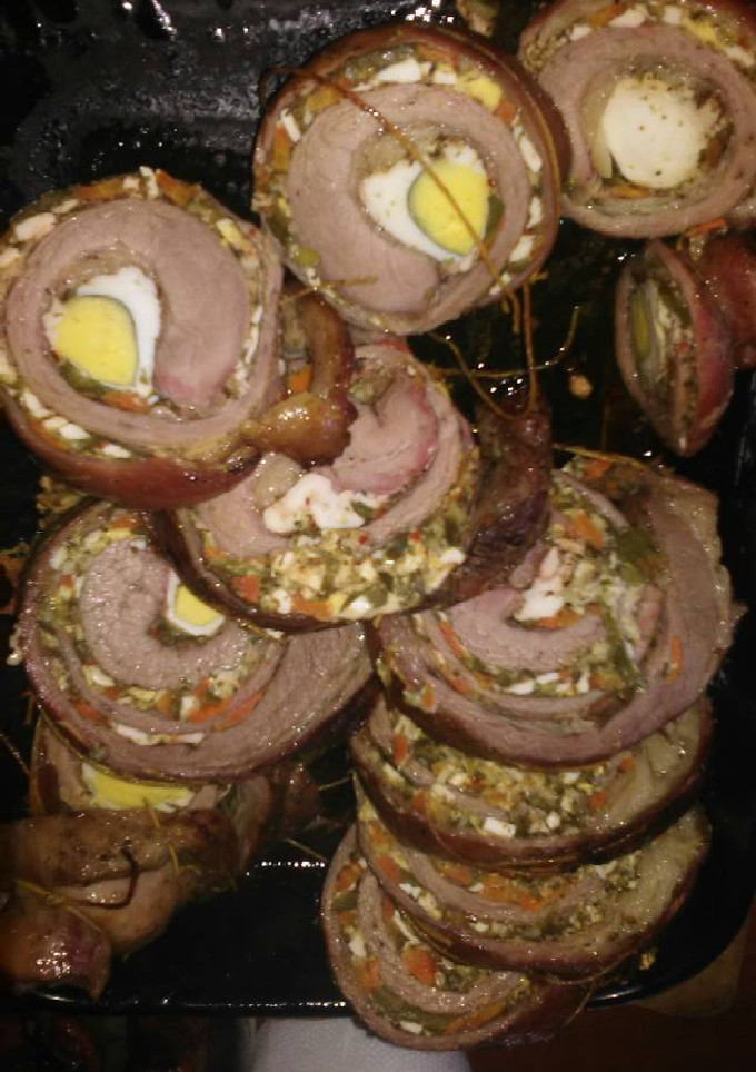 Una foto de Matambre arrollado al horno