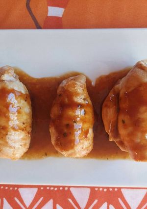 Foto principal de Rollitos de pollo rellenos de jamón serrano y queso de trufa
