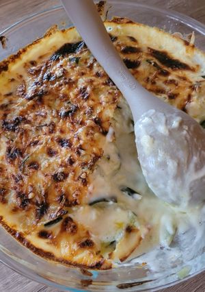 Une photo de Gratin de courgettes citronné