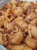 Macarrones croqueteros con carne (sin lactosa)