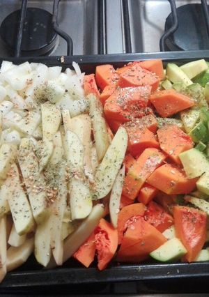 Una foto de Verduras al horno