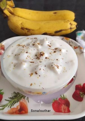 A picture of Banana Raita.