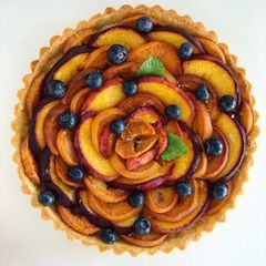 A picture of Apricot & Peach Tart.