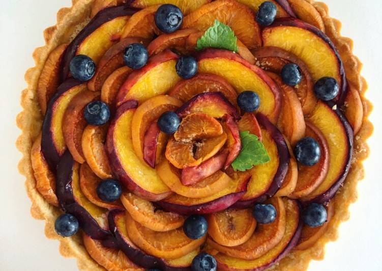 Recipe of Speedy Apricot &amp; Peach Tart