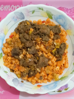 صورة لوصفة معكرونه بالكبده 😋