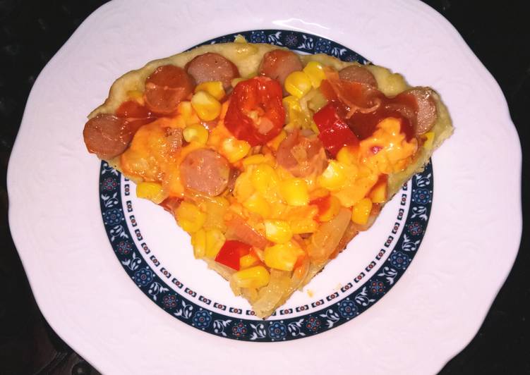 Bahan Pizza Sosis Jagung Teflon | Cara Buat Pizza Sosis Jagung Teflon Yang Enak Banget