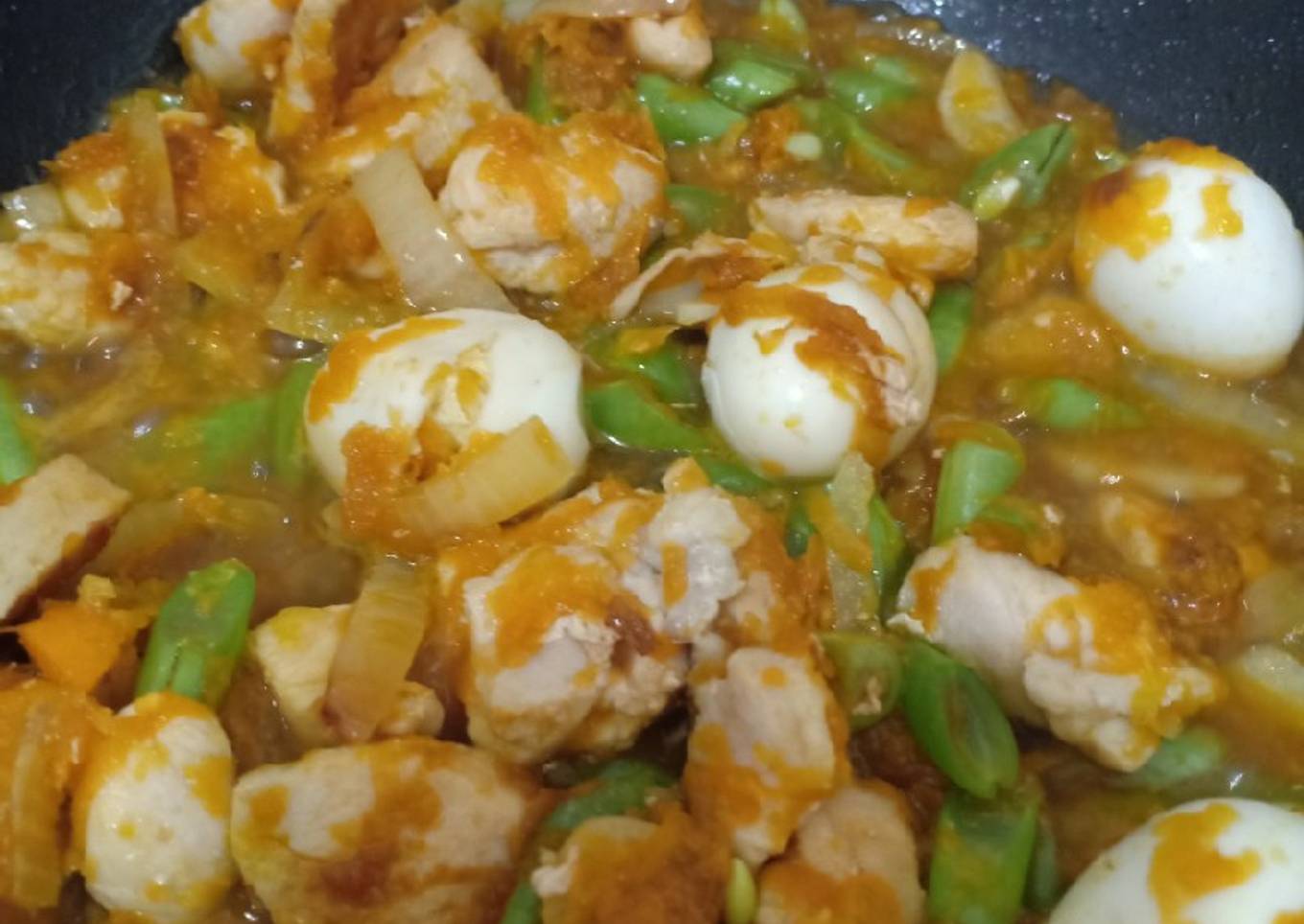 Tumis ayam wortel buncis kecap telur puyuh #maChak bekal suami