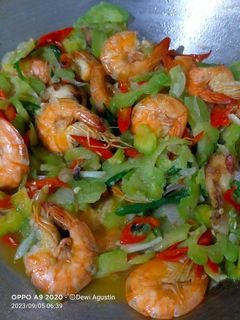 Foto resep Tumis pare udang