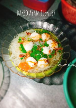 Foto resep 1.Bakso Ayam blender dan kuah gurih