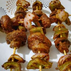 A picture of Mushroom Tanduri Tikka.