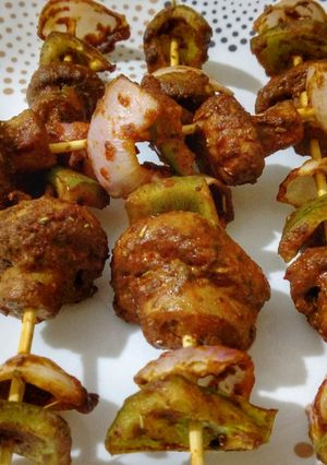 A picture of Mushroom Tanduri Tikka.