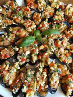 Una foto de Mejillones con picadillo sabroso