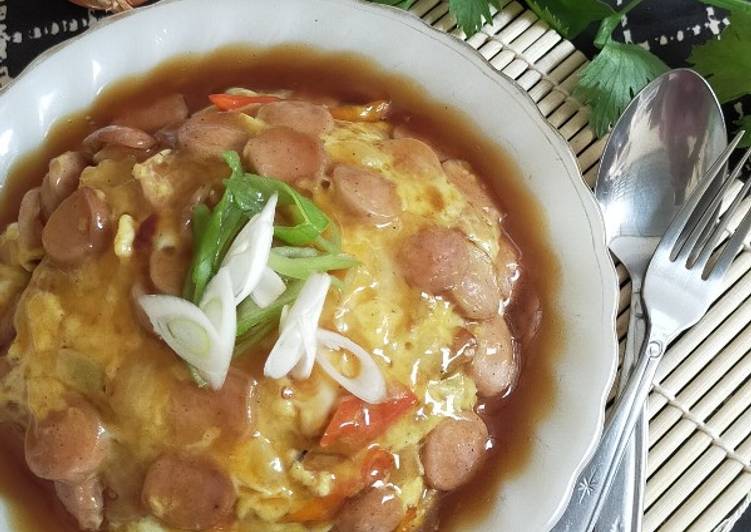 Cara Gampang Membuat Nasi Telur Hongkong Saus Gravy Anti Gagal