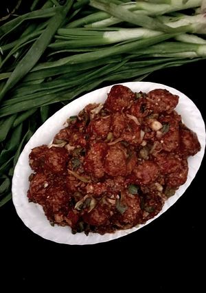 A picture of Dry Manchurian.