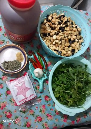 عکسی از دستور ترشی لیته بادمجان