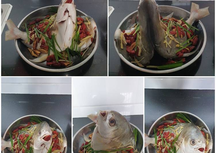 Langkah meracik Ikan kukus obat, Enak Banget