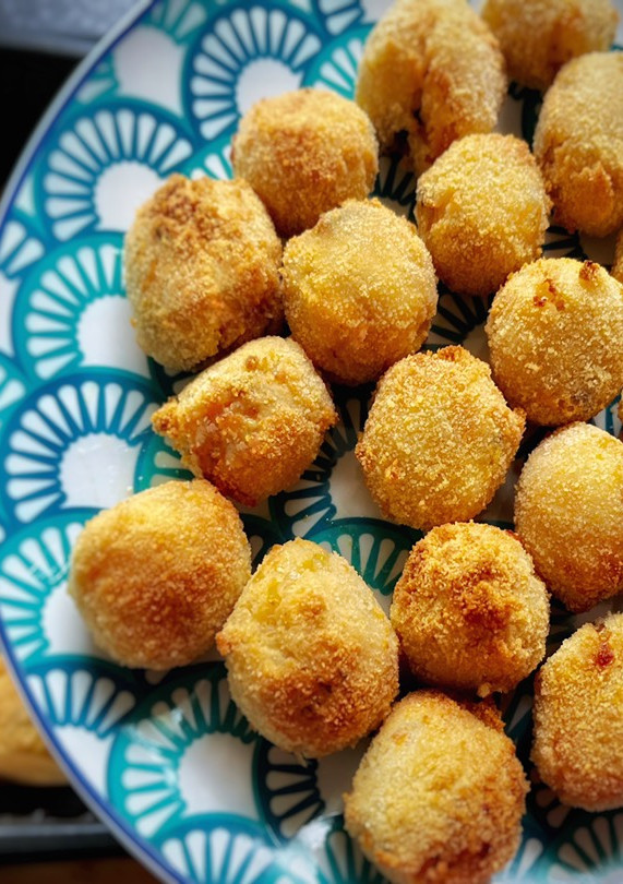 Una foto de Mini arancini vegetarianos (en airfryer)