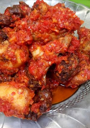 Foto resep Balado ayam pedass sederhana versi janda