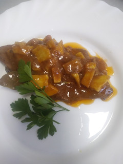 Una foto de Filete en salsa