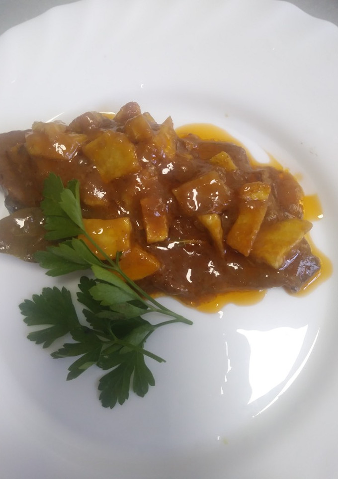 Una foto de Filete en salsa