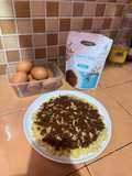 Kerak telor nasi sisa abon