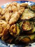 Pollo (Lemon Garlic) y Calabacín (Airfryer Chips)
