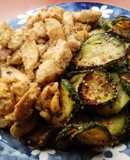Pollo (Lemon Garlic) y Calabacín (Airfryer Chips)