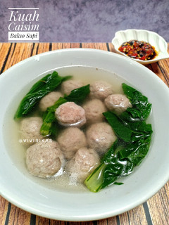 Foto resep Kuah Caisim Bakso Sapi