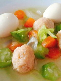 Foto resep MPASI 8M+ Pentol gurami sop oyong