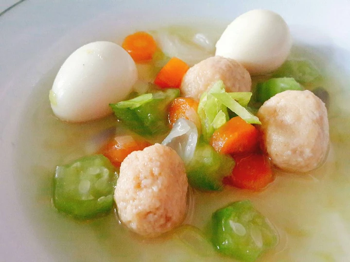 Langkah Mudah untuk Membuat Resep MPASI 8M+ Pentol gurami sop oyong yang Bisa Manjain Lidah Anti Ribet, Menggugah Selera