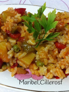 Una foto de Arroz con verduras