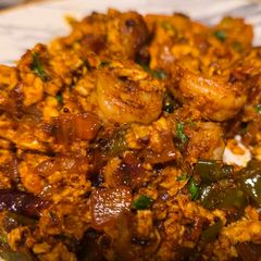 A picture of Prawn scrambled eggs.