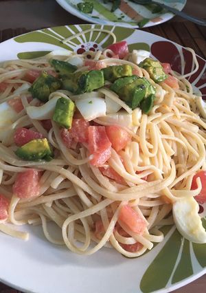 Una foto de Ensalada de fideos🍝🥬