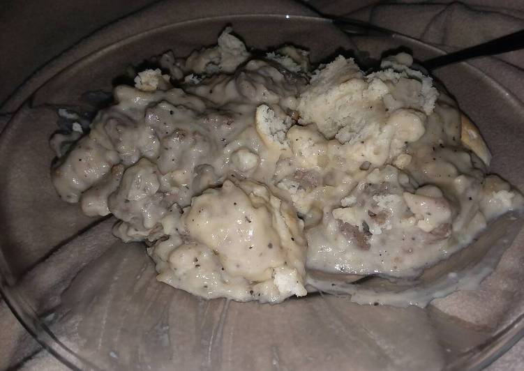 Recipe of Homemade Rib-Sticker Biscuits &amp; Gravy