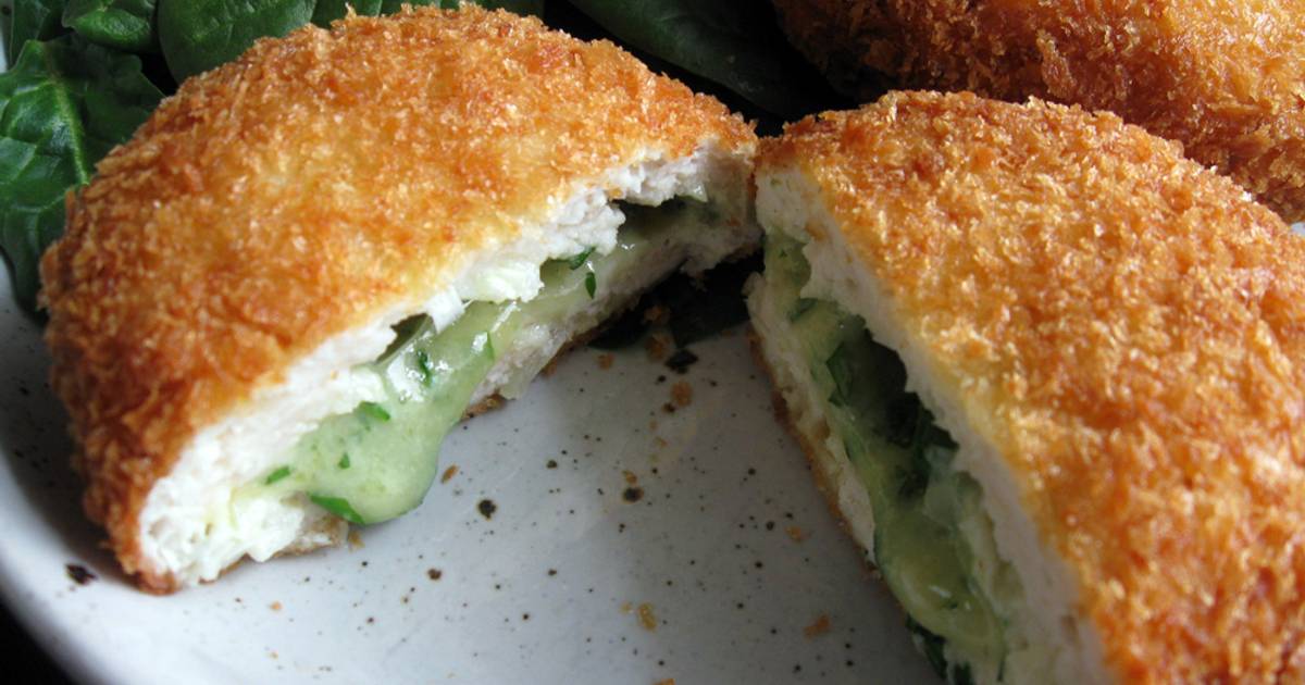 Crumbed Chicken Patties With Cheese Filling Recipe by Hiroko Liston