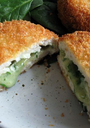 A picture of Crumbed Chicken Patties With Cheese Filling.