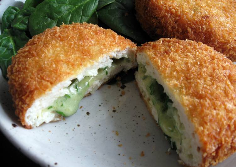 Recipe of Any-night-of-the-week Crumbed Chicken Patties With Cheese Filling