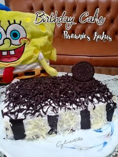 Foto resep Birthday Cake Brownies Kukus