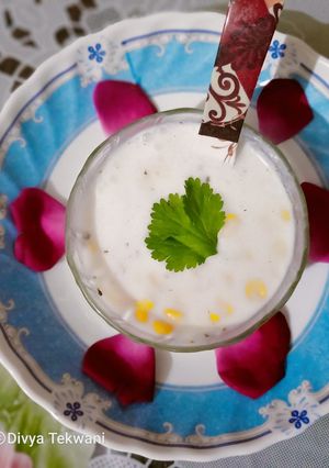 A picture of Sweet corn raita.